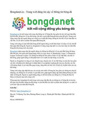 Bong Da Net