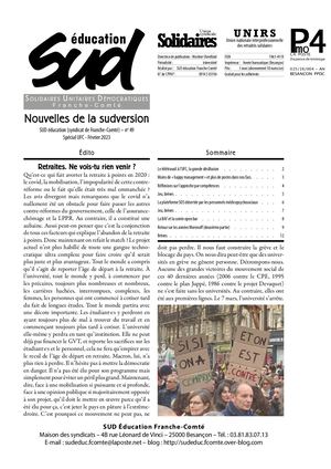 Nouvelles de la SUDversion n°49 - février 2023 - spécial UFC