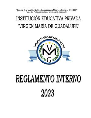 Reglamento Interno Año 2023