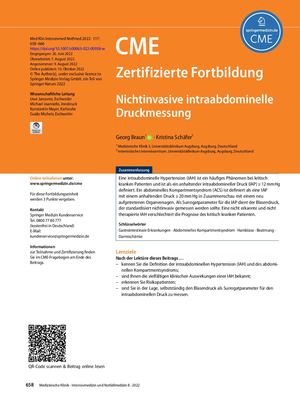 12 Nichtinvasive Intraabdominelle Druckmessung