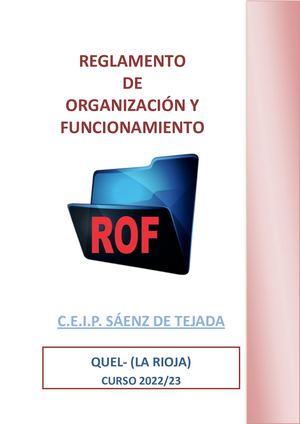6 Reglamento De Organización Y Funcionamiento