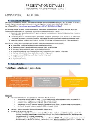 Fiche Détaillée - BP APT - Limoges