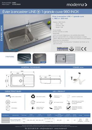 508C_ LINE+ 980 1 GRANDE CUVE INOX