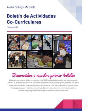 Co-Curricular Newsletter Nº1 Esp