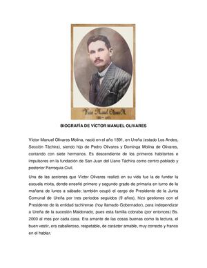 Biografía de Víctor Manuel Olivares