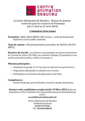Offre D'emploi Mikado Printemps 23
