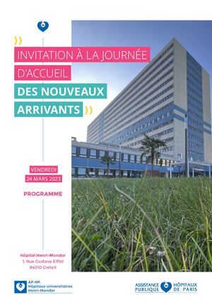 Programme Journée D'accueil Nouvel Arrivant 24 03