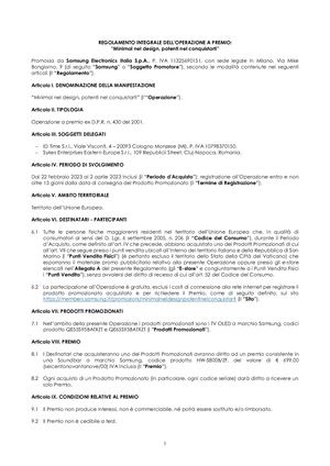 Regolamento Operazione Minimal Nel Design, Potenti Nel Conquistarti Def 20 02