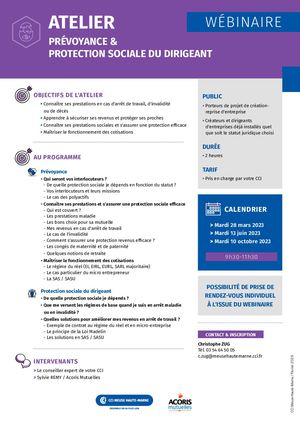 Webinaires Prevoyance Protection Sociale 2023