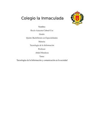 Impacto de las TICS en la sociedad