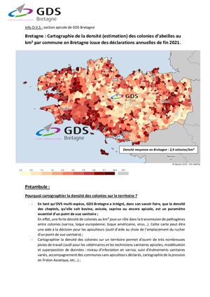 Densité Colonies D'abeilles Au Km² (Fin 2021)