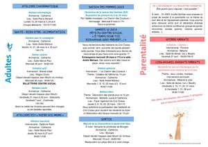 Programme Pôle adultes famille Mars Avril 2023