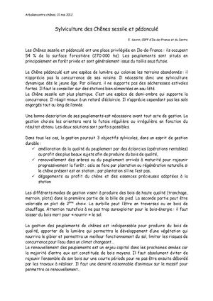 (ARBO-26)-Chênes-Sylviculture-Note