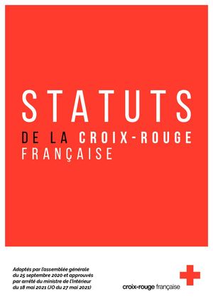 Statuts De La Croix Rouge Française