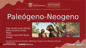 Eras Paleógeno Neogeno