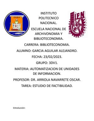 Estudio De Factibilidad