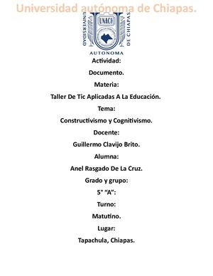 Autores Del Constructivismo Y El Cognitivismo