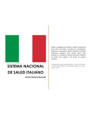Sistema Naciona De Salud | Italiano