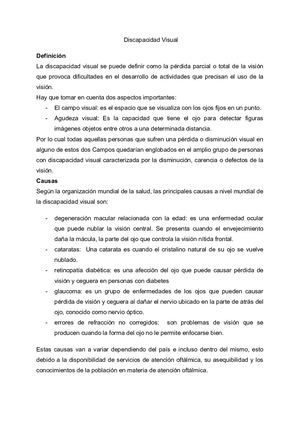Discapacidad Visual