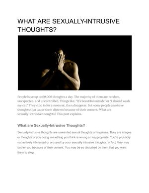 What Are Sexually Intrusive Thoughts