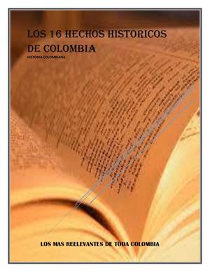 Hechos importantes en la historia de Colombia