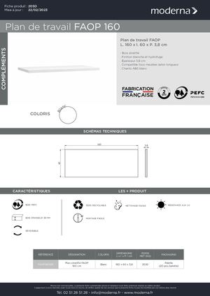 205D PLAN DE TRAVAIL FAOP 160