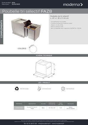 201A POUBELLE TRI SELECTIF FAZB