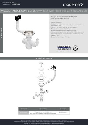 014_ VIDAGE MANUEL 1 CUVE Ø90 RECTANGULAIRE