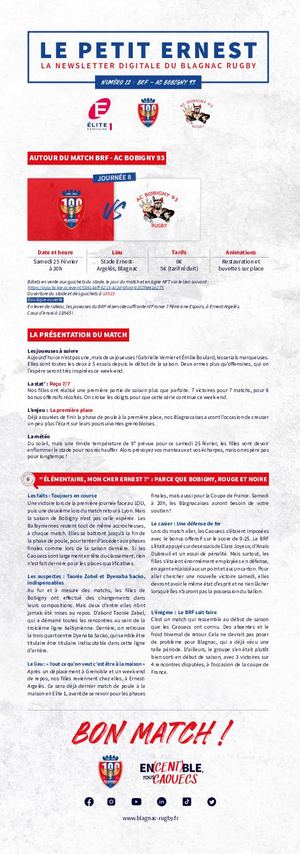 Le Petit Ernest - BRF vs Bobigny