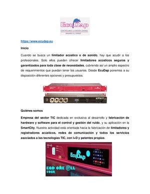 EcuDap | Limitadores acústicos