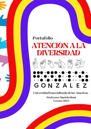 Portafolio Atención a la diversidad