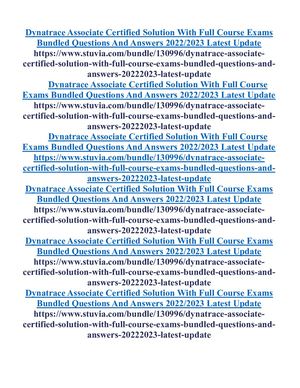 Dynatrace Associate Certified Solution With Full Course Exams Bundled Questions And Answers 2022