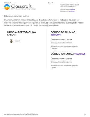 Códigos Classcraft