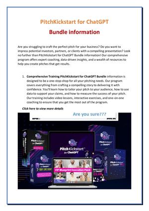Pitch Kickstart For Chat Gpt Bundle Information