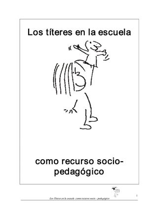 Los Titeres Como Recurso Pedagogico