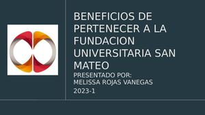 Beneficios De La Fundacion Universitaria San Mateo