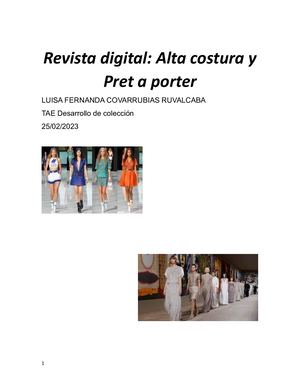 Revista digital: Alta costura y Pret a porter