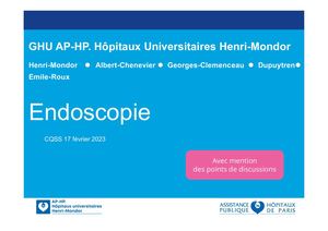 20230217 Cqss N°11 Endoscopie