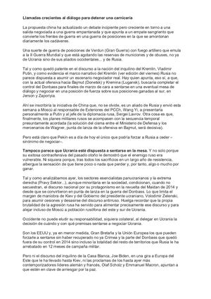 Llamadas Crecientes Al Diálogo Para Detener Una Carnicería