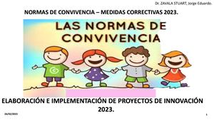 Normas De Convivencia Proyectos De Innovación 2023