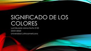 Significado De Los Colores Luis Eduardo Llanos Nuño 2120