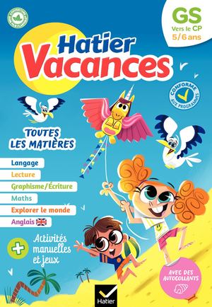 Cahier de vacances 2024  de la Grande section vers le CP 5/6 ans