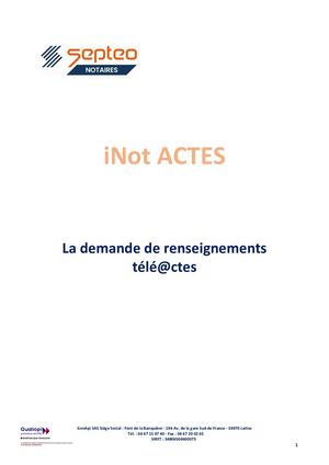 007 La Demande De Renseignements