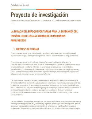 Proyecto De Investigación Tarea Final