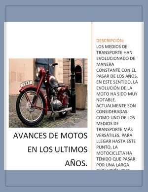Evolución de las motos