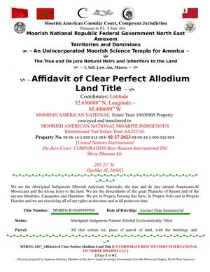 Calaméo - A017 Affidavit Of Clear Perfect Allodium Land Title Best ...