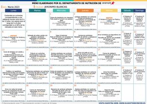 MENUS COMEDOR MARZO 2023