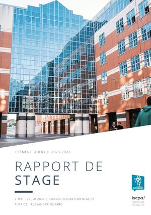 Rapport de stage Conseil Départemental 31