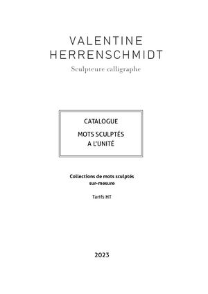 Mots Sculptés Tarifs Ht Mars 2023