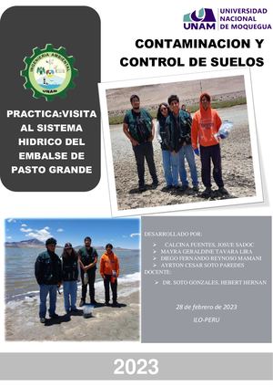Visita Al Sistema Hídrico Del Embalse De Pasto Grande